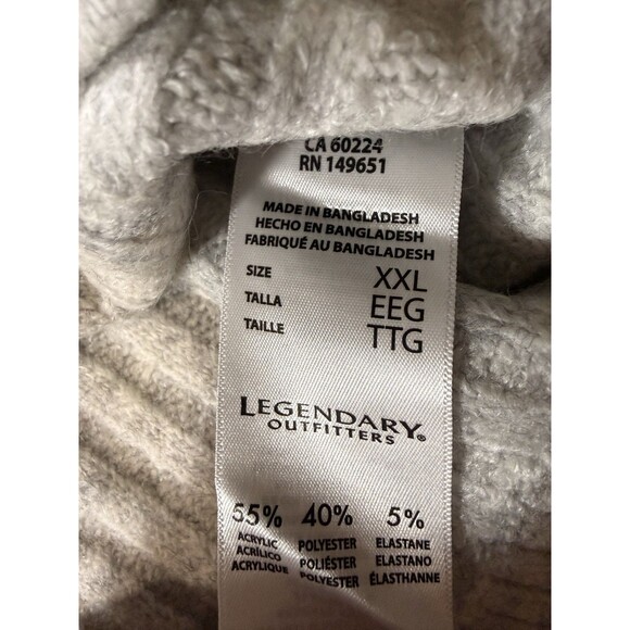 Legendary Outfitters Women's XXL Cozy Cable Sweater Red - Picture 3 of 5